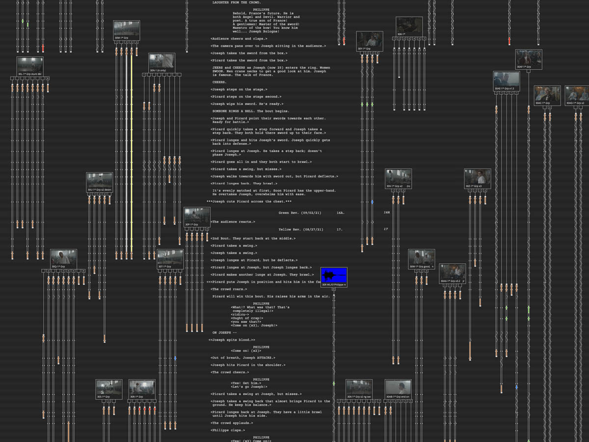 A portion of an Avid ScriptSync screenshot The original image has about 5x the information copy