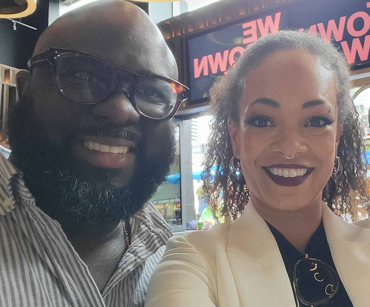 Davone Alexis and Stephanie Filo at We Are Grown premiere