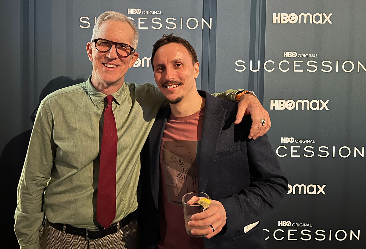 Editor Bill Henry and asst. editor Venya Bruk at Succession premiere