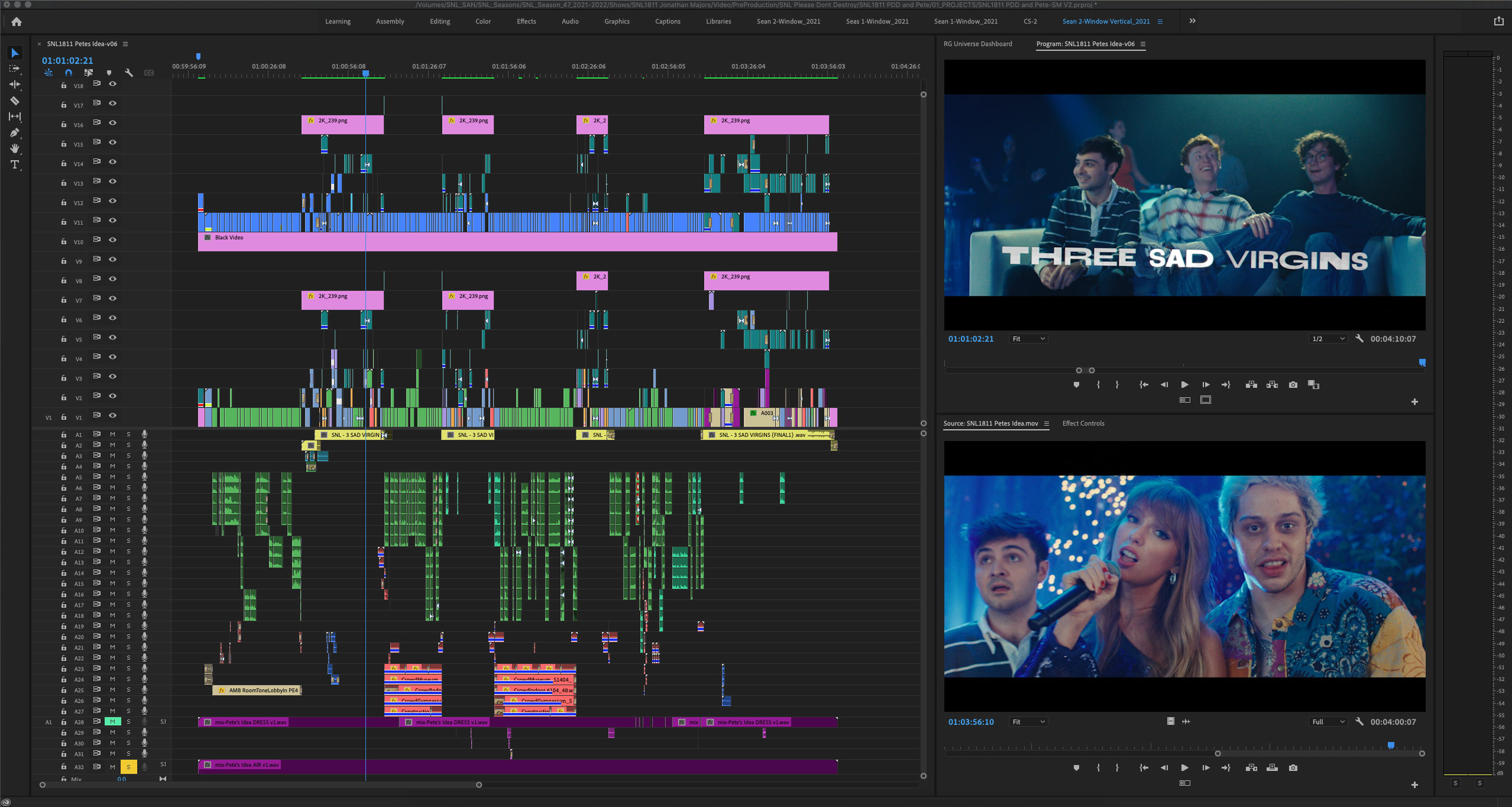 SNL THREE SAD VIRGINS TIMELINE