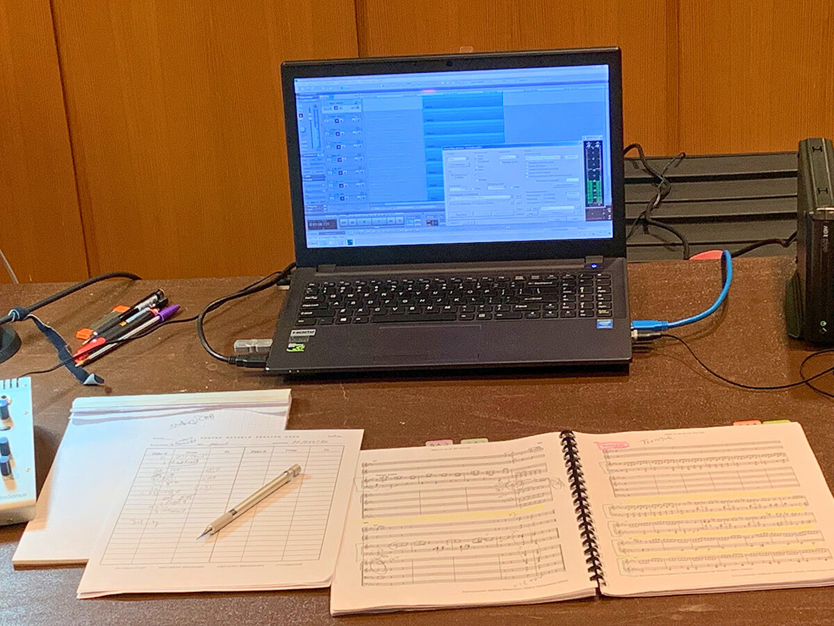 Steven Epstein, laptop and music notes